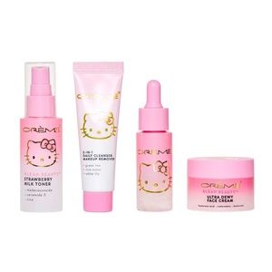 NWT Crème Shop x Hello Kitty Skincare Essentials Klean Beauty Travel set
